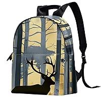 Travel Backpack for Men,Backpack for Women,Forest Deer Elk Reindeer,Backpack