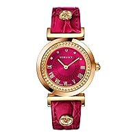 Versace Womens Rose Gold 35 mm Vanity Strap Watch P5Q80D800S
