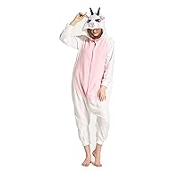 Novelty Halloween Costume Polar Fleece Animal Cosplay Goat Pajamas