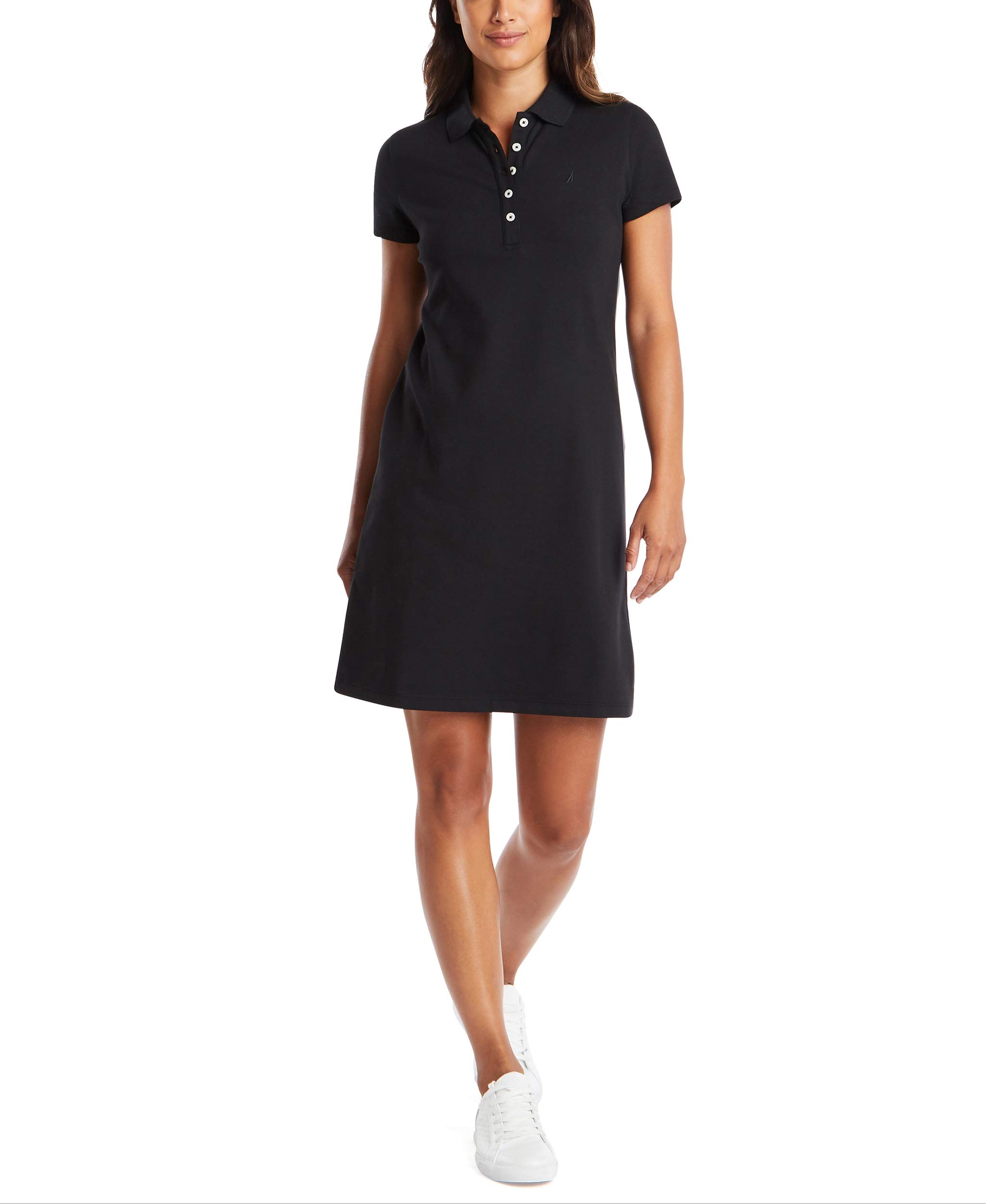 Nautica Women's Easy Classic Short Sleeve Stretch Cotton Polo Dress