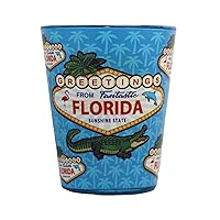 Florida Greetings Sign In and Out Shot Glass