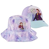 Disney Frozen Bucket Baseball Cap, Elsa & Anna Toddler Sun Hat for Ages 2-4