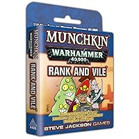 Munchkin Warhammer 40,000: Rank and Vile Card Game (Expansion) | 112 Cards | Adult, Kids, & Family Game | Fantasy Adventure RPG | Ages 10+ | 3-6 Players | Avg Play Time 120 Min | Steve Jackson Games