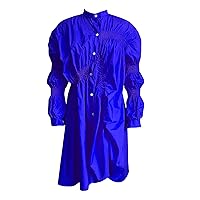 EFOFEI Womens Loose Long Sleeve Soft Dress Casual Button Down Short Dresses