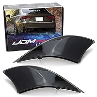iJDMTOY Smoked Lens Rear Bumper Reflector Lenses Compatible with 2014-2020 Lexus is IS250 IS300 IS350 IS200t is-F, OE-Spec LH RH Assembly