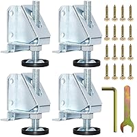 4 Pack Leveling Feet, Heavy Duty Furniture Levelers, Adjustable Table Legs Leveler for Furniture, Table, Cabinets, Workbench, Shelving Units