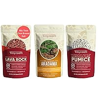 Mix Your Own Bonsai Soil - 3 Pack Includes Dust Free Red Lava, American Pumice and Akadama
