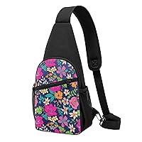 Garden Roses Crossbody Chest Bag, Casual Backpack, Small Satchel, Multi-Functional Travel Hiking Backpacks