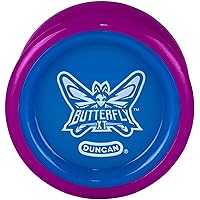 Duncan Toys Butterfly XT Yo-Yo with String, Ball Bearing Axle and Plastic Body, String Trick Yo-Yo, Purple with Blue Cap