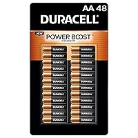 Duracell Coppertop Alkaline-Manganese Dioxide AA Battery, 1.5V, (Pack of 48)