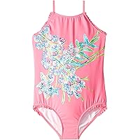 Lilly Pulitzer Kids Girl's UPF 50+ Juliet Swimsuit (Toddler/Little Kids/Big Kids) Pink Tropics Sway This Way Engineered 3T Toddler