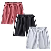 Toddler Boys Girls Active Running Shorts 3 Pack Kids Athletic Short Pants Lightweight Summer Sport Jogger Shorts