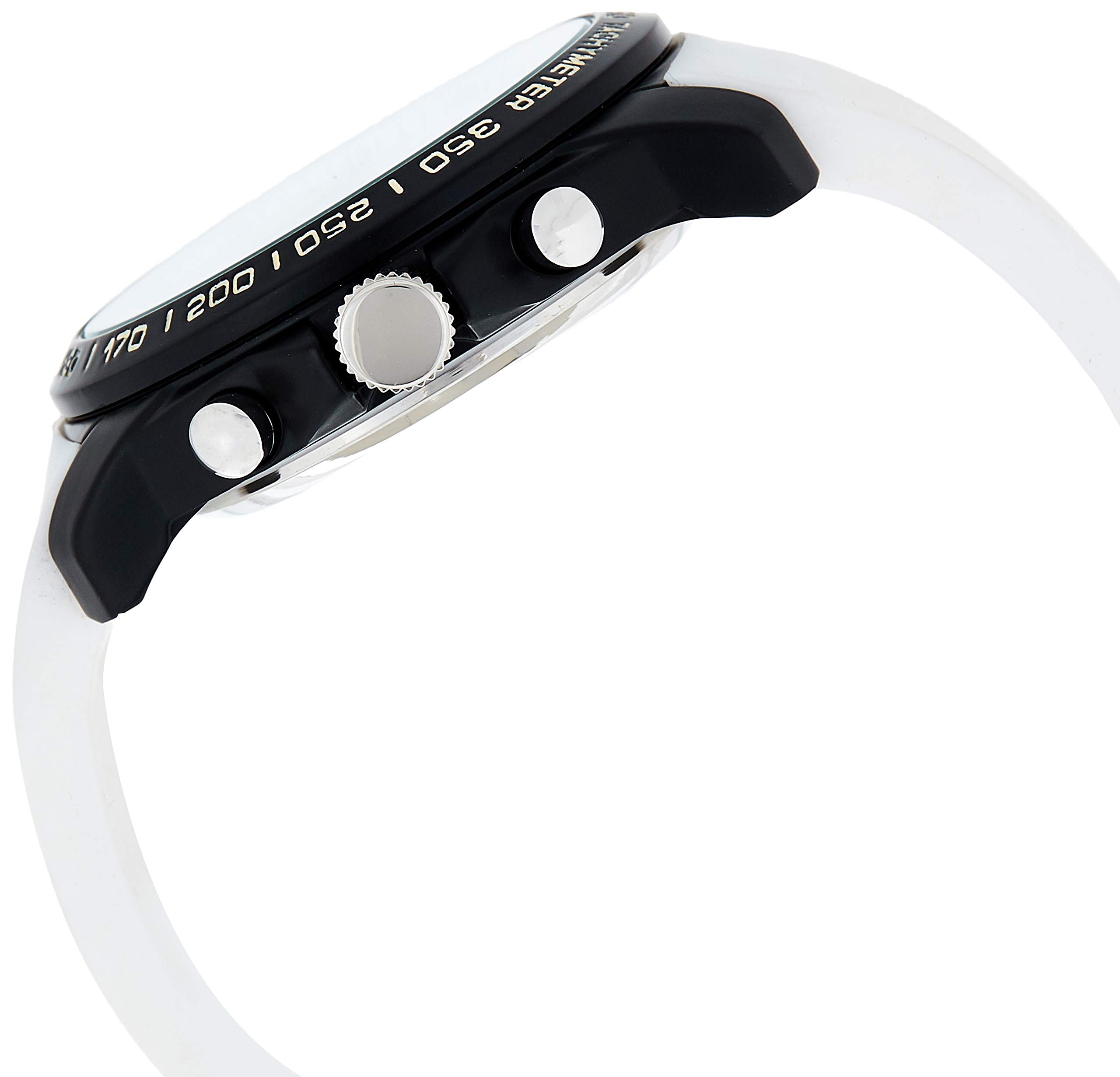 U.S. Polo Assn. Sport Men's Quartz Metal and Rubber Casual Watch, Color:White (Model: US9556)