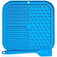 Large Lick Mat for Dogs and Cats, Food Grade Silicone Dog Lick Mat with Suction Cups for Pet Anxiety Relief Slow Feeder for Dog Boredom Reducer Dog Treat Mat Perfect for Bathing Grooming etc