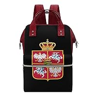 Polish Lithuanian Commonwealth Large Capacity Shoulder Bag Waterproof Mommy Tote Bags Travel Diaper Backpack for Women