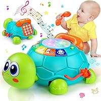 Infant Baby Toys 6 to 12 Months Crawling Musical Turtle Toys 6 9 12 18 Month Old Toddler & Baby Toys 12-18 Months, Light Up Tummy Time Educational Learning Toys for 1 2 3 Year Old Boy Girl Gifts