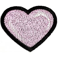 Pink Heart Happiness Love Cartoon Patch Embroidered Iron On Badge Sew On Patch Clothes Embroidery Applique Sticker Fabric Sewing Decorative Repair