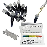 Orange Titratable Acidity Test Kit, 0.8 – 1.4 g/100mL Citric Acid [10 Tests]