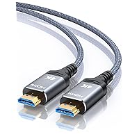 Highwings 4K Fiber Optic HDMI Cable 150FT Long, Unidirectional 2.0 High-Speed HDMI Braided Cord-Support 4K 60Hz HDR, Video 4K 2160p 1080p 3D HDCP 2.2 Compatible with Ethernet Monitor PS4/3 DVD Player