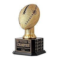 Perpetual Fantasy Football Trophy - Customizable Championship Trophy Award Winner | Free Engraving up to 16 Years Past Winners