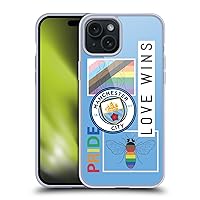 Head Case Designs Officially Licensed Manchester City Man City FC Collage Pride Soft Gel Case Compatible with Apple iPhone 15 Plus and Compatible with MagSafe Accessories