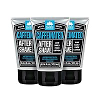 Pacific Shaving Company Caffeinated Aftershave, Men's Grooming Product - Antioxidant Daily Face Lotion + After Shave - Soothing Aloe & Spearmint Post Shave Balm for Sensitive Skin (3.4 Fl Oz, 3 Pack)