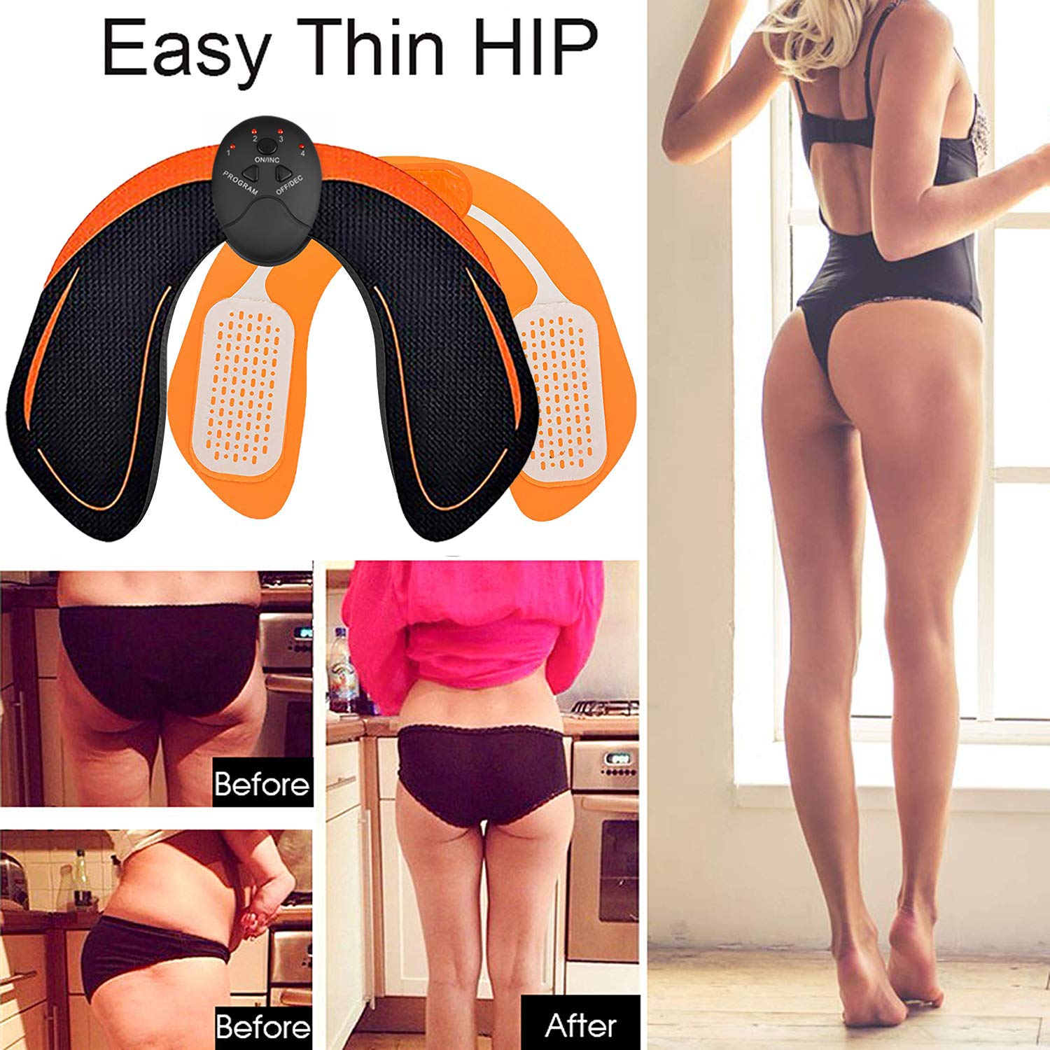 Hips Trainer,Electronic Hip Trainer,Smart Training Wearable Muscle Toner,Hip Trainer for Men Women