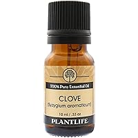 Plantlife Clove Aromatherapy Essential Oil - Straight from The Plant 100% Pure Therapeutic Grade - No Additives or Filters - 10 ml