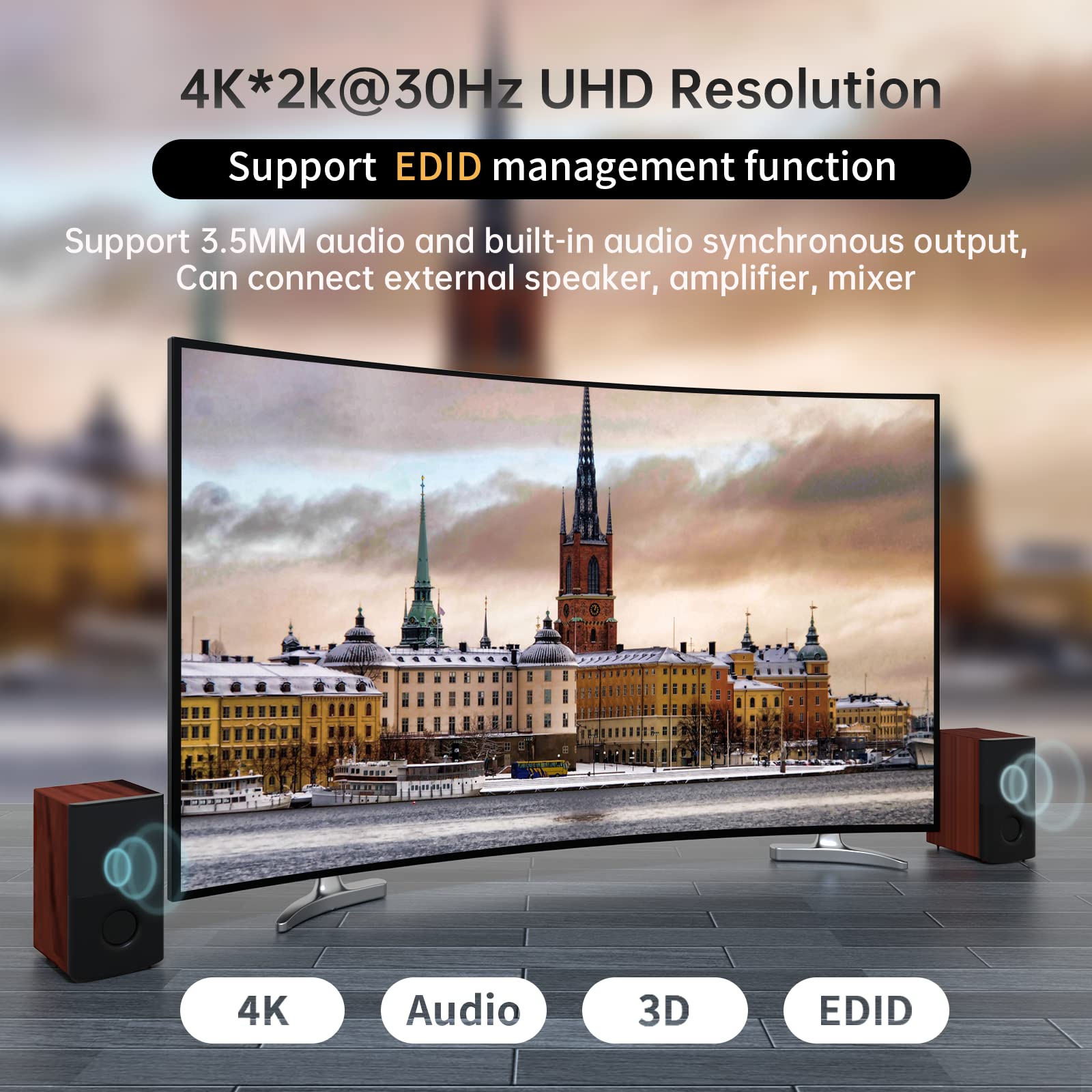 MT-VIKI 4K HDMI Matrix Switch 8X8 Support Web GUI w/IR Remote, 3.5mm Stereo Audio, Rack Mount Switcher & Splitter, 4K@30Hz, EDID, RS232, LAN Port