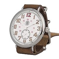 Roskopf WW1 Trench Watch with Red 12 and Large Crown