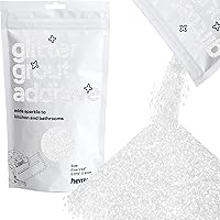Hemway Glitter Grout Additive add Sparkle to Mosaic Tiles, Bathrooms, Wet Rooms, Kitchens, Tiled Based Rooms and Cement Based Grouts 100g / 3.5oz - White Iridescent