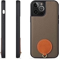 ONNAT-Anti-Fingerprint Case for iPhone 14 Pro Wireless Charging Function Protective Case with Adjustable Detachable Lanyard (Gray)