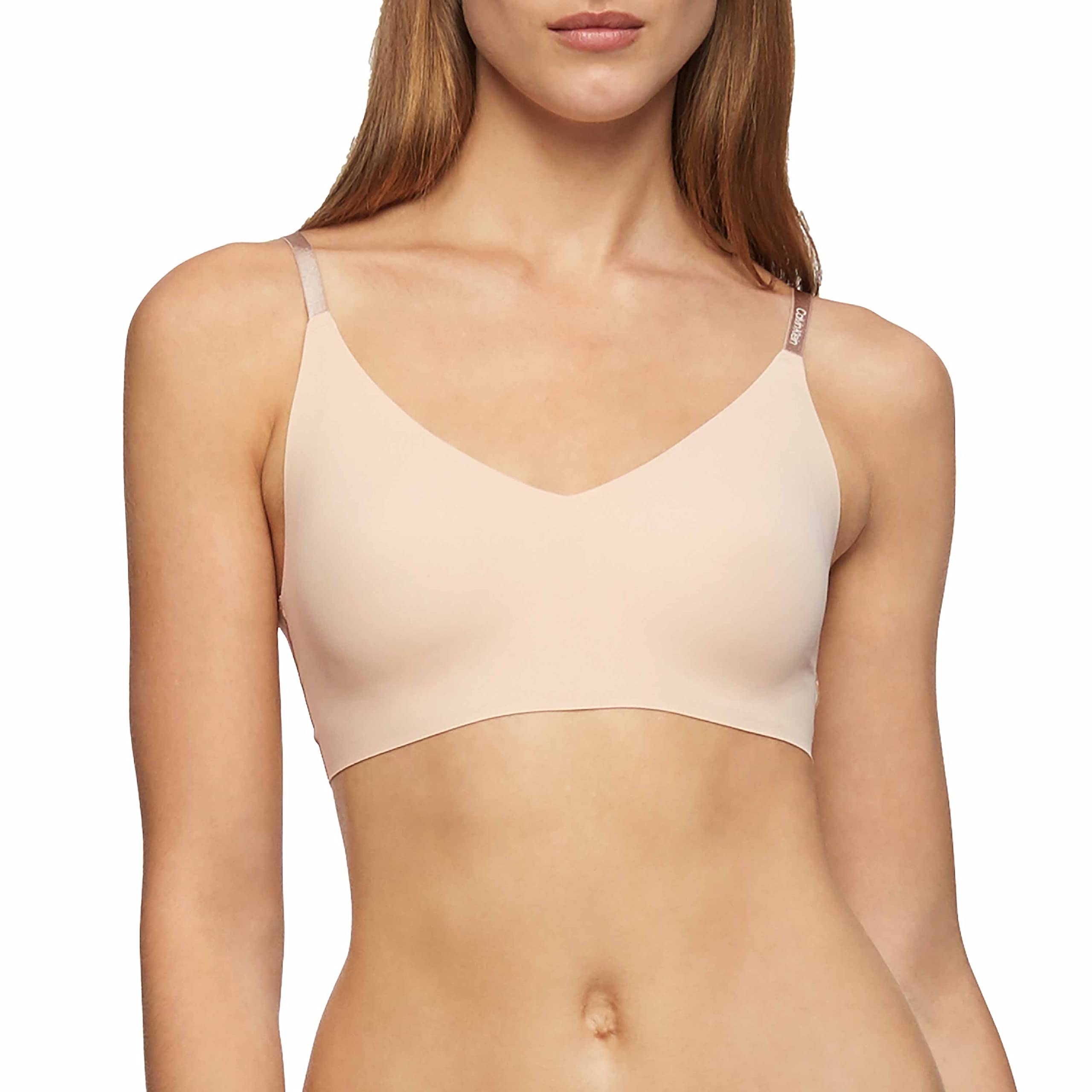 Calvin Klein Women's Invisibles Comfort Lightly Lined Seamless Wireless Triangle Bralette Bra