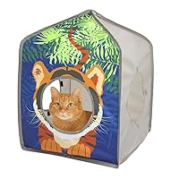 Pop-up Safari Hut Play House, Cat Cube, Play Kennel, Cat Bed, Jungle Cat House