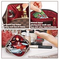 Makeup Bag Large,Portable Vegan Leather Simple Cosmetic Pouch, Toiletry Travel Organizer for Mom Women, Lightweight and Waterproof Toiletries Bag Girl Friend Wife Birthday Gifts(shipped from U.S.)