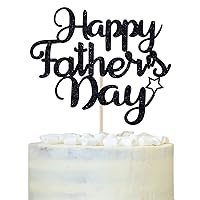 Happy Father's Day Cake Topper, World's Best Dad Cake Decor, Super Dad, Father's Day Decorations Black Glitter