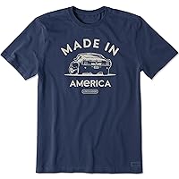 Life is Good Men's Crusher T, Short Sleeve Cotton Graphic Tee Shirt, Made in America Legendary Muscle Car