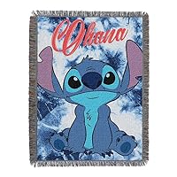 Northwest Lilo and Stitch Woven Tapestry Throw Blanket, 48
