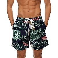 Men Sports Pants Summer Fashion Casual Hawaiian Style Printed Floral Beach Pants Shorts
