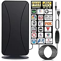 LUPATDY TV Antenna - 2024 Amplified HD Digital Indoor TV Antenna Booster 750+ Miles Range Digital HDTV Antenna for Smart TV Free Local Channels 4K HD 1080P All TV's 36ft Coax Cable/AC Adapter
