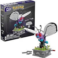 MEGA Pokémon Building Toys Set, Motion Butterfree with 605 Pieces, 7 Inches Tall, Moving Wings, Kids or Adult Collectible