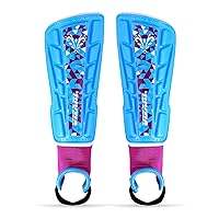 Vizari Frost Soccer Shin Guards - Unique Graphic Lightweight PP Shell - Hard Shell Protection - Foam-Padded Football Shin Pads for Comfort - Adult and Kids Soccer Shin Guards with Adjustable Straps