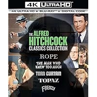 The Alfred Hitchcock Classics Collection (Rope / The Man Who Knew Too Much / Torn Curtain / Topaz / Frenzy) - 4K Ultra HD + Blu-ray + Digital [4K UHD]