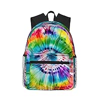 Lightweight Laptop Backpack,Casual Daypack Travel Backpack Bookbag Work Bag for Men and Women-Tie Dye Hippies