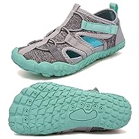 CIOR Kids Boys Girls Water Shoes Comfort Closed-Toe Sport Athletic Sandal Aqua Lightweight Walking Shoes(Toddler/Little Kid/Big Kid)