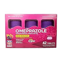 Rite Aid Omeprazole Tablets- 20 mg, 3 Bottles, 14 Count Each (42 Count Total) (Wildberry Mint)