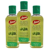 Jaloma Olive Oil, Facial Cleanser, Moisturizer and Conditioner, 3-Pack of 4 FL Oz, 3 Bottles