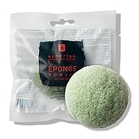 Erborian Green Tea Konjac Facial Sponge - Natural Great for Sensitive, Oily and Acne Prone Skin - Korean Beauty Bath Scrub for Deep Cleansing and Exfoliation - for All Skin Types - Korean Skincare