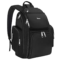 Backpack Diaper Bag, Waterproof Boy Travel Bag for Dad and Men, Large Multi-Function, Many Pockets, Lightweight, Stylish Diaper Backpack, (Black)