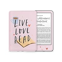 Compatible with Amazon Kindle Skin, Decal for Kindle All Models Wrap Live Love Read Cute Baby Pink Quote Design (Paperwhite Gen 10)